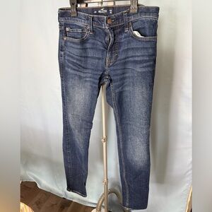 Hollister Men's Dark Blue Super Skinny Jeans